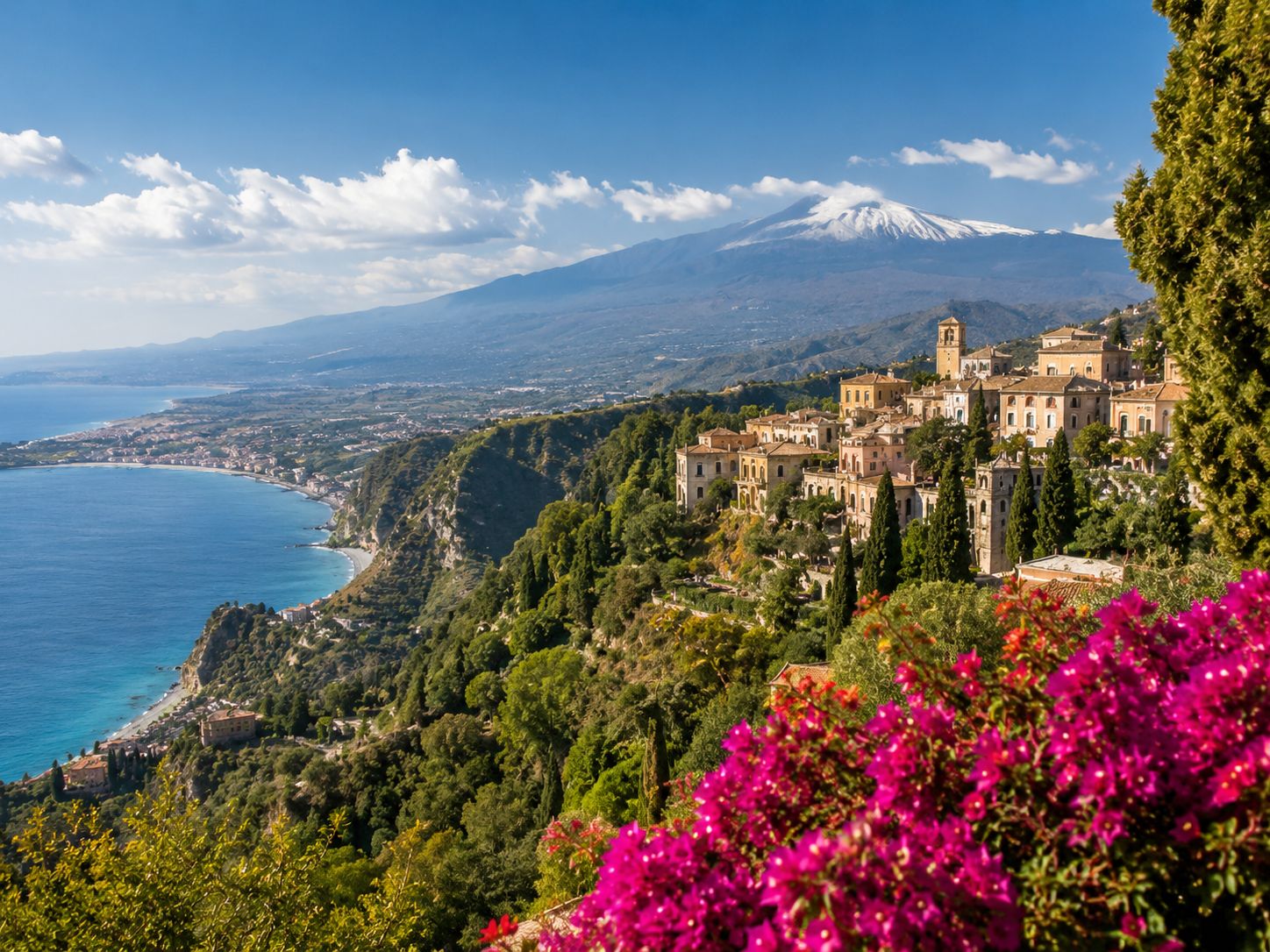 Mount Etna and Taormina private tour