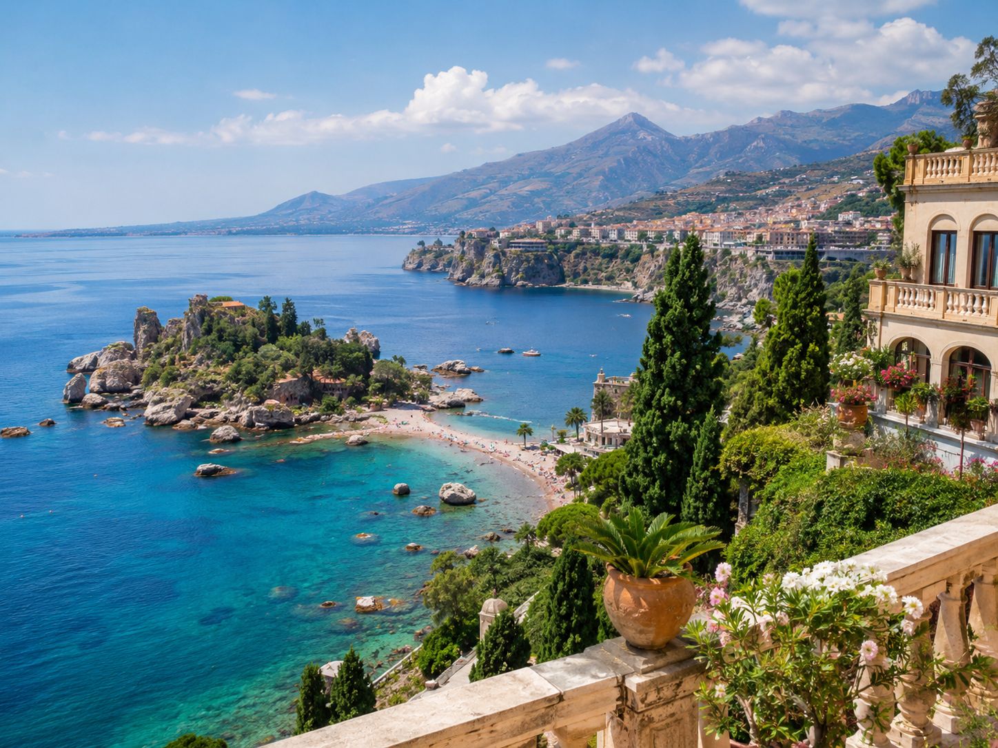 Isola Bella and Taormina private tour