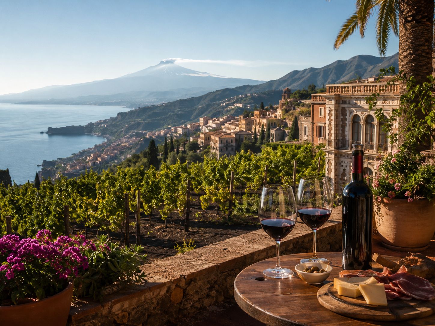 Taormina and wine tasting private tour